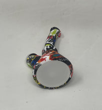 7" Silicone Detachable Unbreakable Beaker Bong Graphic Design with Bowl