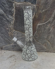 Best 14" Thick Heavy Glass Beaker Bong Glow in the Dark Skulls