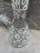Best 14" Thick Heavy Glass Beaker Bong Glow in the Dark Skulls
