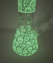 Best 14" Thick Heavy Glass Beaker Bong Glow in the Dark Skulls
