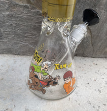 Collectible 14" Thick Heavy Glass Beaker Bong Scooby Doo Design