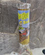Collectible 14" Thick Heavy Glass Beaker Bong Scooby Doo Design