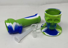 Unbreakable 8" Detachable Silicone Skull Water Bong 14mm Male Slide Bowl