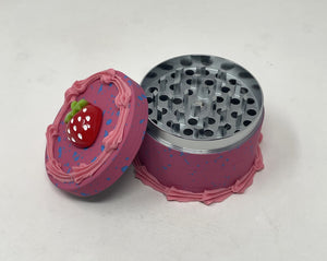 Fake Strawberry Cake Herb 4 Part Grinder Baked like a cake