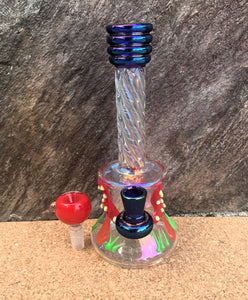 Collectible Handmade Thick Glass 8" Bong Mushroom design