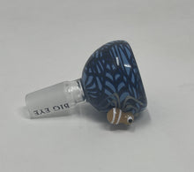 14MM male Thick Glass Rould Bowl with blue Wed Design & Spider