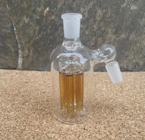 45 Degree14mm Male Thick Glass Ash Catcher,8 arm Tree Perc