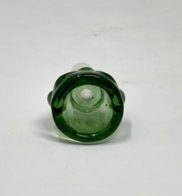 14mm Male Thick Green Glass Bowl Skull Design