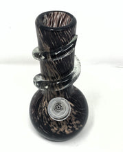 Brown Design 6" Thick Soft Glass Stem Attached w/Screen Bowl Swirl Glow the dark