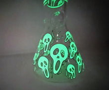 13" Collectible Heavy Beaker Bong and Glows in the Dark/Skulls 14mm Slide Bowls - BOO!