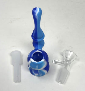 Mini Silicone 5" Bubbler with Glass Bowl