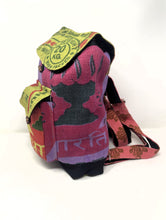 100% Recycled Jute Large Bag Backpack with Drawstring Closure & Flap to cover