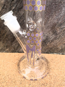 Collectible Handmade 10" Straight Bong w/honey comb Design