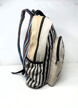 All Natural Pure Hemp Handmade Multi Pocket Large Laptop Backpack -Heart Design