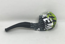 Graphic Design Silicone 5.5" Sherlock Hand Pipe with 9 hole Glass Bowl