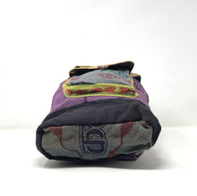 Recycled Jute Rice Bag Backpack Hand Made Nepal Multi Color