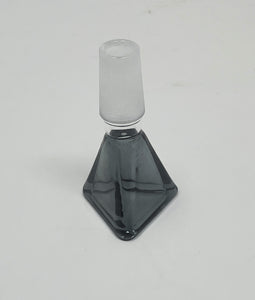 14MM Male Thick Transparent Black Glass Triangle Bowl