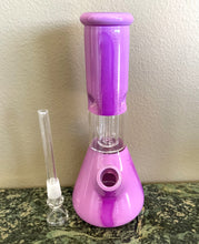 8" Glass Beaker Bong Dome Perc Ice Catchers Slide in stem with Bowl