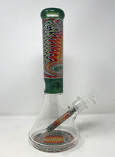 Collectible 13" thick glass bong with beautiful multi color swirl design