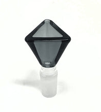 14MM Male Thick Transparent Black Glass Triangle Bowl