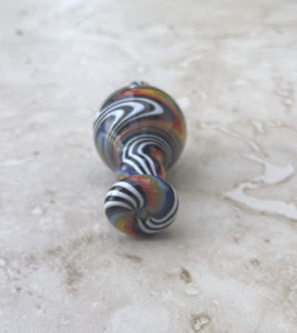 Handmade Thick Glass Carb Cap Multi Color Swirl Design