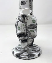 8" Thick Silicone Detachable Unbreakable Skull Bong w/Paper Money Graphics