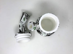 Collectible Paper Money Design 8" Detachable Silicone Best Water Bong 14mm Bowl