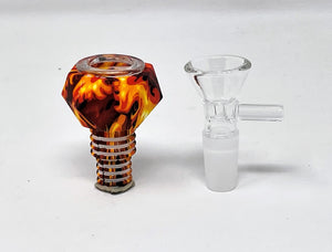 Best Silicone & Glass 9" Horn Water Bong 2 - Bowls