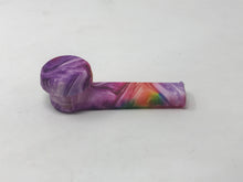 Beautiful Multi Color Swirl Design Thick Silicone Detachable 13" Beaker Bong