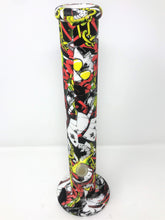 14" Graphic Design Bong in Thick Silicone with Ice Catcher &  2 - 14mm Slide Bowls