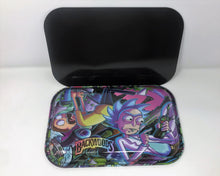 Collectible Rick and Morty Large Metal Rolling Large Tray w/Spill Proof Cover