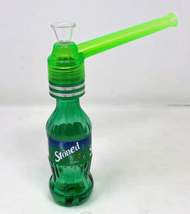 Collectible Best Mini Thick Glass Bottle 7" Bong Stoned get high Label