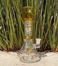 8" Beaker Water Rig w/Shower Perc - Gold Donut-in-the-Hole!