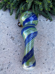 Double Bowl Best Thick Glass Hand Spoon 5" Pipe