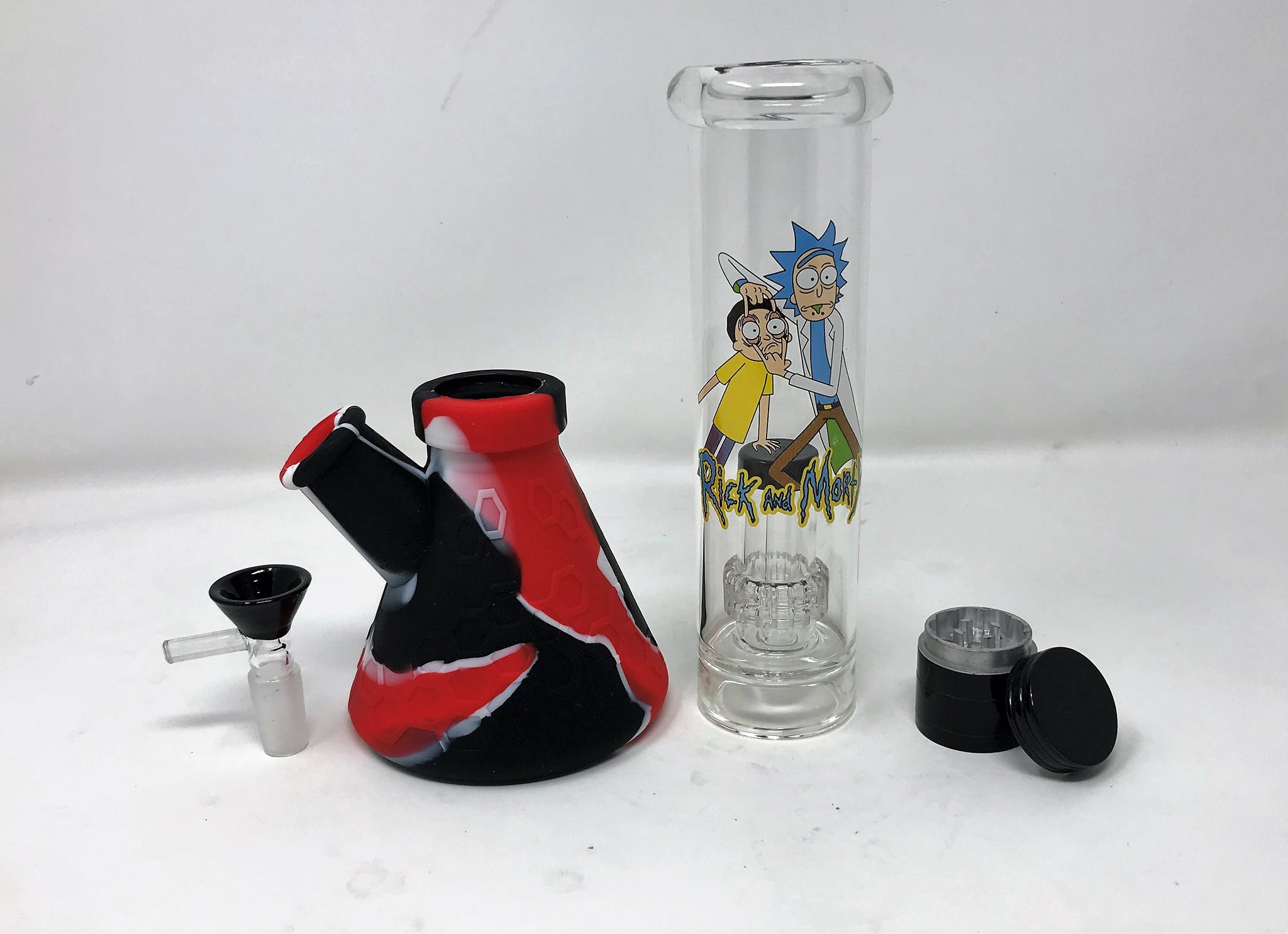 Silicone Herb Bowl 14mm/18mm Dual Use Unbreakable Rick and Morty Desig