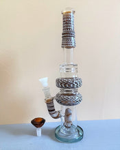One of a Kind Collectible 13.5" Straight Thick Glass Rig Beautiful Design