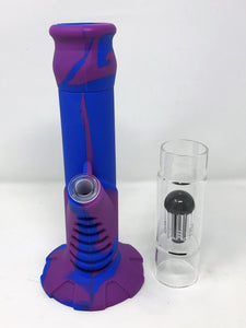 Best 15" Silicone Detachable Bong w/Glass 8 Arm Tree Perc 3" Glass Hand pipe
