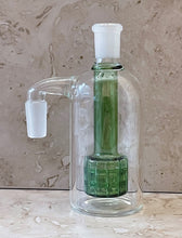 90 Degree 14mm Male Thick Glass Ash Catcher, Shower Perc