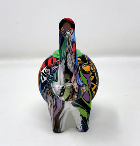 4" Silicone Elephant Spoon Pipe w/Glass Bowl - Batman Design