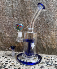 Awesome! Thick Glass 9.5" Rig Shower Perc. 2 - 14mm Bowls - Blu on You