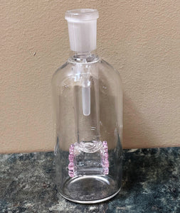 14mm Male 90 Degree Thick Glass Ash catcher with Pink