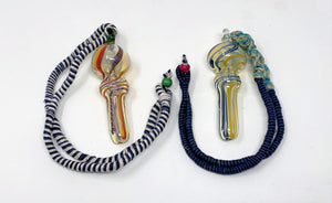Great Gift! Unisex Hemp Lanyard/Necklace with Functional Glass Hand Pipe (2 Pack)