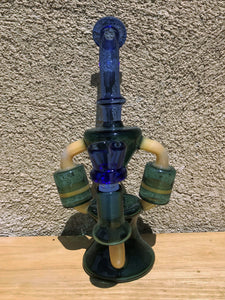 9.5" Collectible, Best Glass Rig with 2 Honey Comb Perc & 14mm Male Slide Bowl - Commando