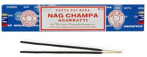 Nag Champa Original Blue Box Incense Sticks 15g (2 boxes) + Free Holder