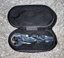 Thick Fumed Glass 4" Hand Spoon Pipe Bowl w/ Padded Zipped Pouch