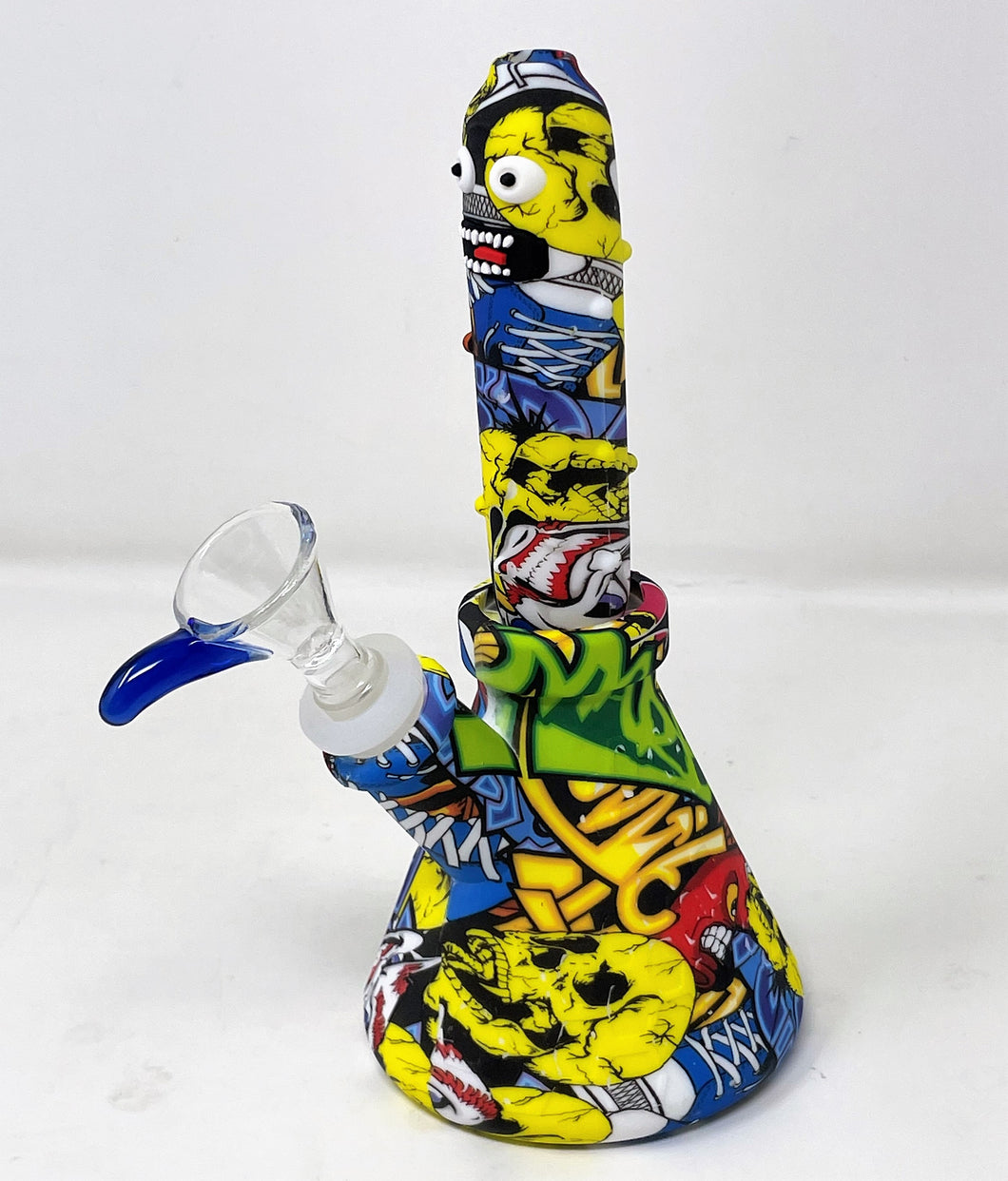 Graphic Design Thick Detachable Unbreakable Bong Honey Straw + 14mm Bowl