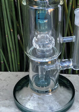 13" Thick Glass Rig Double Shower & Dome Perc w/14mm Male Bowl - Grass