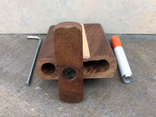 Natural Solid Wood 3" Dugout Stash Box in Pocket Size with Metal Cigarette & Cleaning Tool - Sideline