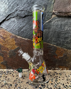 Collectible 14" Thick Heavy Glass Beaker Bong Scooby Doo Design 2 - Bowls