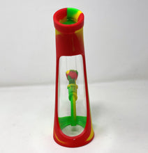 Silicone & Glass 9" Horn Water Bong 14mm/18mm Dual use Bowl